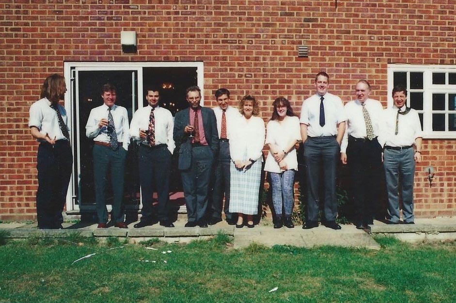 Dyadic Systems 1996 (Ming, Pete, JohnD, Geoff, Stuart, Karen, Briony, Andy, JohnS, Graeme (missing Pauline)